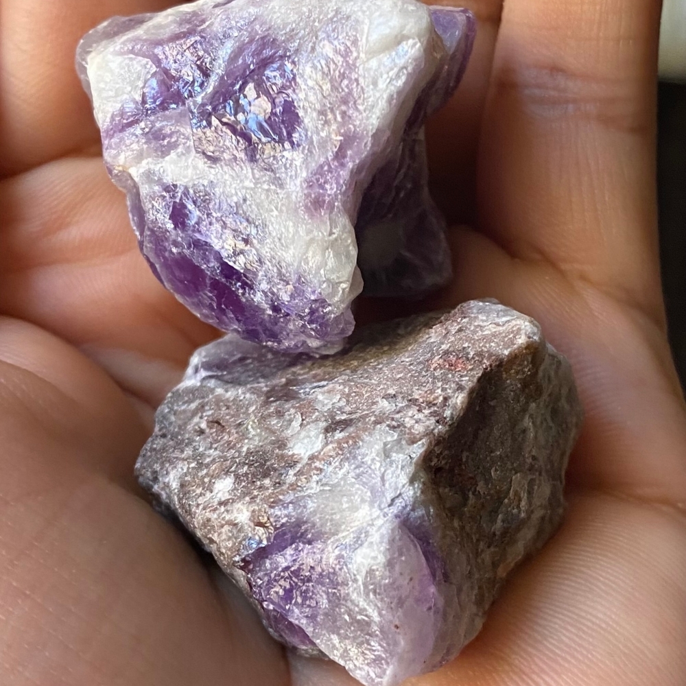 Amythest raw unprocessed stone